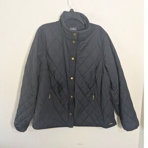L.L.Bean PrimaLoft Black Quilted Riding Jacket‎ size XXL